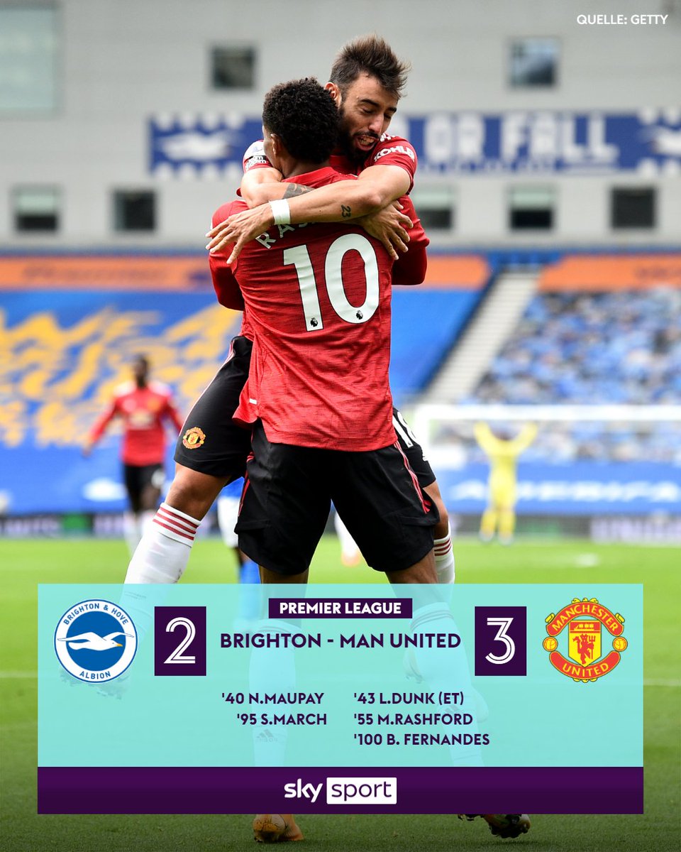 SkySportDE's tweet photo. Irre Szenen in Brighton! Das Spiel ist bereits abgepfiffen, doch der VAR greift nochmal ein. Elfmeter fรผr United NACH dem Spiel. Bruno Fernandes bleibt eiskalt und holt drei Punkte fรผr die Red Devils! ๐น
#SkyPL #BHAMUFC https://t.co/6lGXDuo2cN
