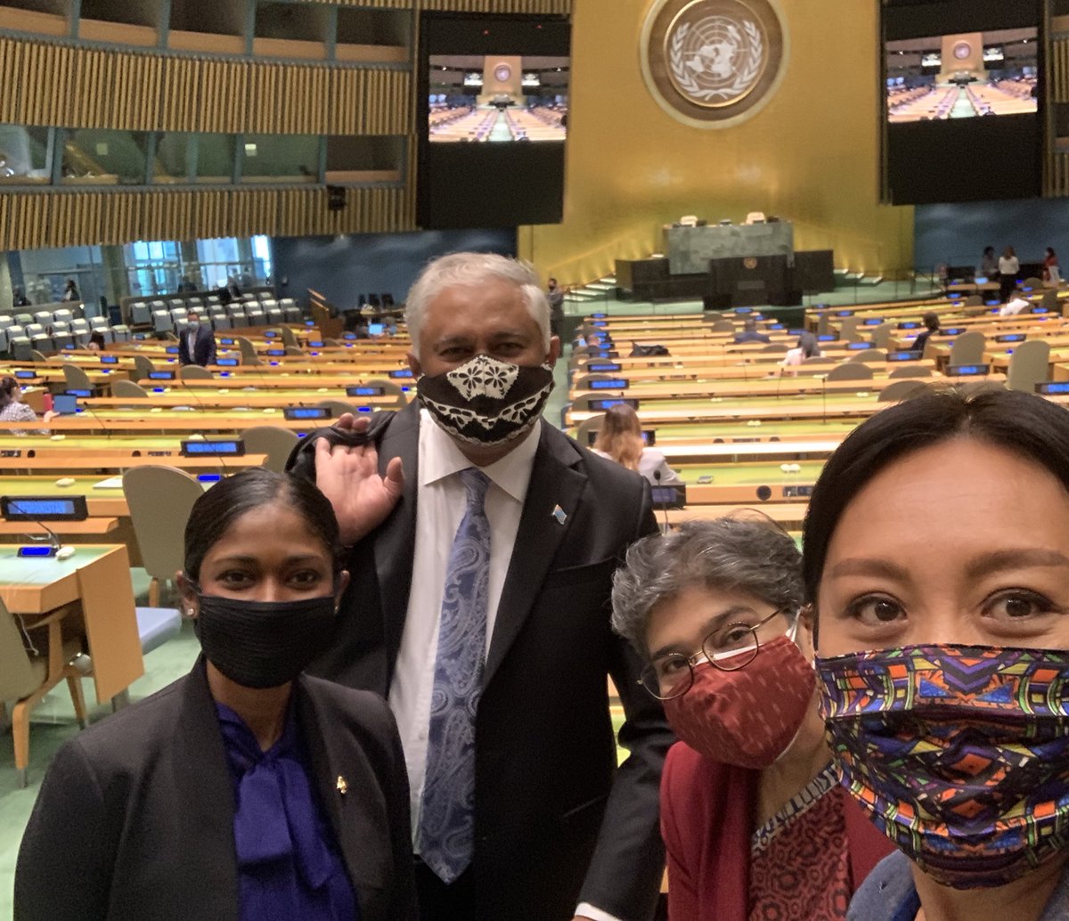 DomaTshering's tweet photo. #DigitalDiplomacy and has been critical for business continuity in the age of COVID-19. Even with social distancing norms, nothing can replace in person diplomacy. With dear freinds and colleagues Ambs @Thilmeeza @sprasadfj @rababfh2016 #MultilateralismMatters #WearAMask https://t.co/MHKcUQR8VU