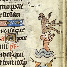 I think there is a simple explanation--that they thought ass-licking is funny, not sexual--that has more complicated implications. (Morgan Library, MS m754, f. 036r)