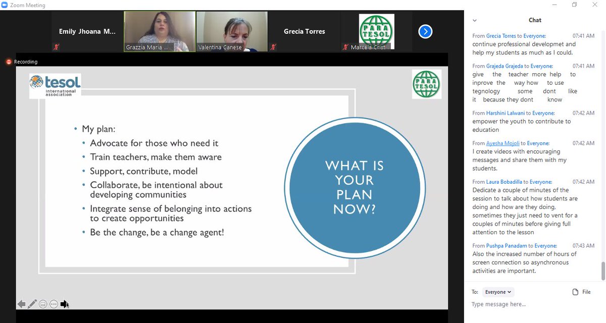 EmilyJhoana's tweet photo. Very very interesting webinar @paratesol  #paratesolconference https://t.co/aagctMiraP