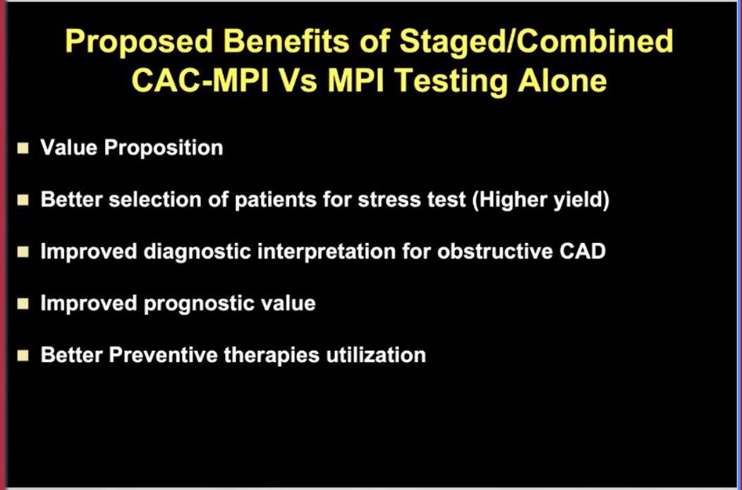 MrinShettyMD's tweet image. #ASNC2020 @khurramn1 asking stimulating Qs about integrating CAC w MPI #CVNuc 

🌟Can CAC be a gatekeeper for ischemic testing❓

🌟Do u assess CAC w SPECT❓

🌟Can added info of CAC affect SPECT assessment❓

🌟High CAC but normal MPI➡️what’s the risk❓

Trust the #PowerOfZero‼️