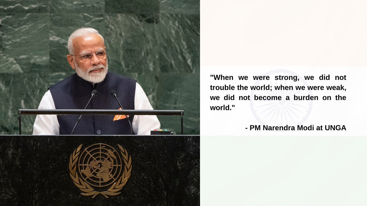 IndiaInNepal's tweet image. Excerpts from Prime Minister of India @NarendraModi address to the @UN General Assembly on 26th September 2020).  #PMModiAtUN
🇮🇳at🇺🇳

@PMOIndia @MEAIndia @IndianDiplomacy