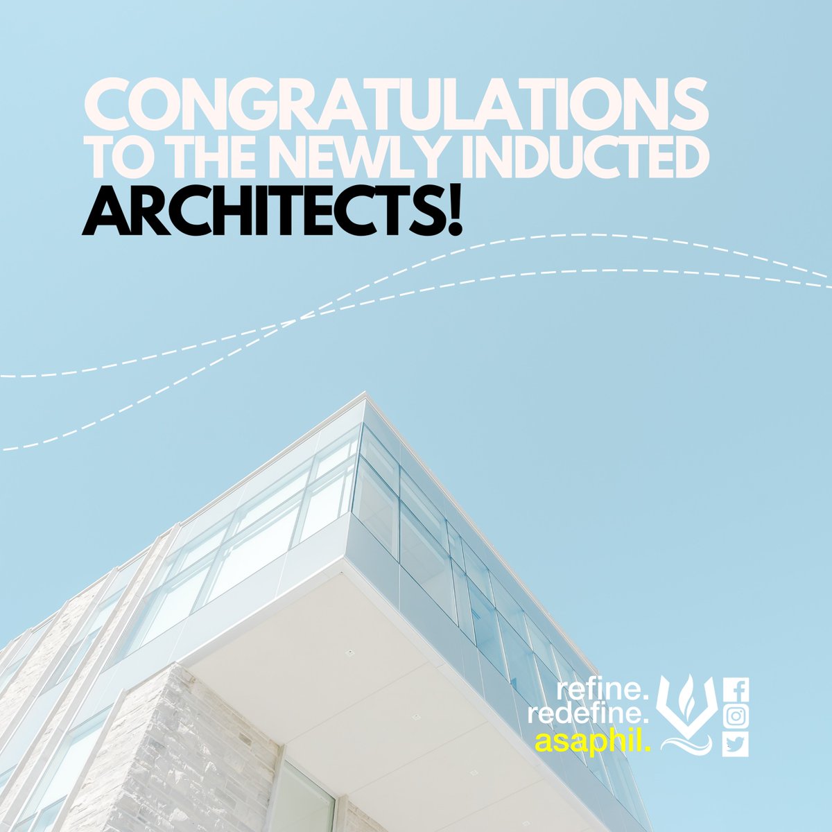 asaphil_tipmnl's tweet photo. "By dint of building well, you get to be a good architect"
- Aristotle.

From all of us here in ASAPHIL-T.I.P. Manila, we would like to congratulate all newly inducted architects, commenced today🎉🎉 

#KeepTheFireBurning
#RefineRedefineASAPHIL
#Hirang2020 https://t.co/yfMYo7j5vZ