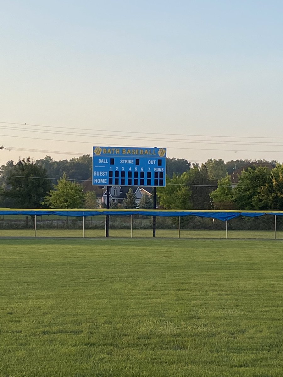 Jomez26's tweet photo. Huge thank you to @BathWildcatSupt @gobathwildcats , Bath Admin, Bath Board of Education, and Bath Maintenance Staff for the @BathWildcatBASE scoreboard upgrade! #Build1t #ALL1N https://t.co/eVIsSYnxAe