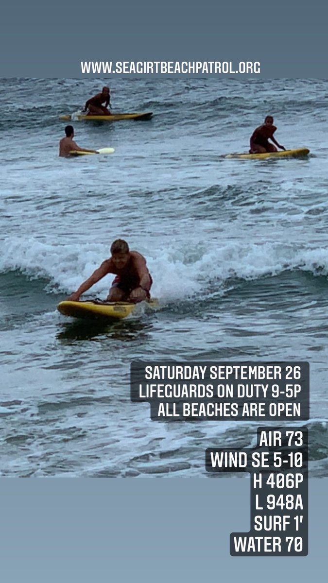 SGLifeguards's tweet photo. Last Saturday of the summer season. Lifeguards on Duty 9-5p today and all beaches staffed. 2021 Hiring Open House today 12 pm. See attached info. Thanks for a great summer. https://t.co/3gBRTaoYUp