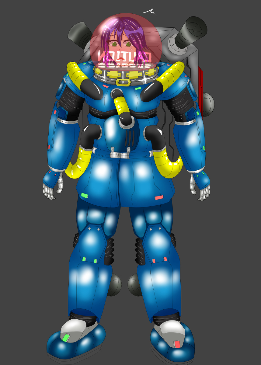 Nz Nari3365 宇宙服描いてみた2 女の子 宇宙服 バブルヘルメット バックパック T Co 8jl4qk5m9b