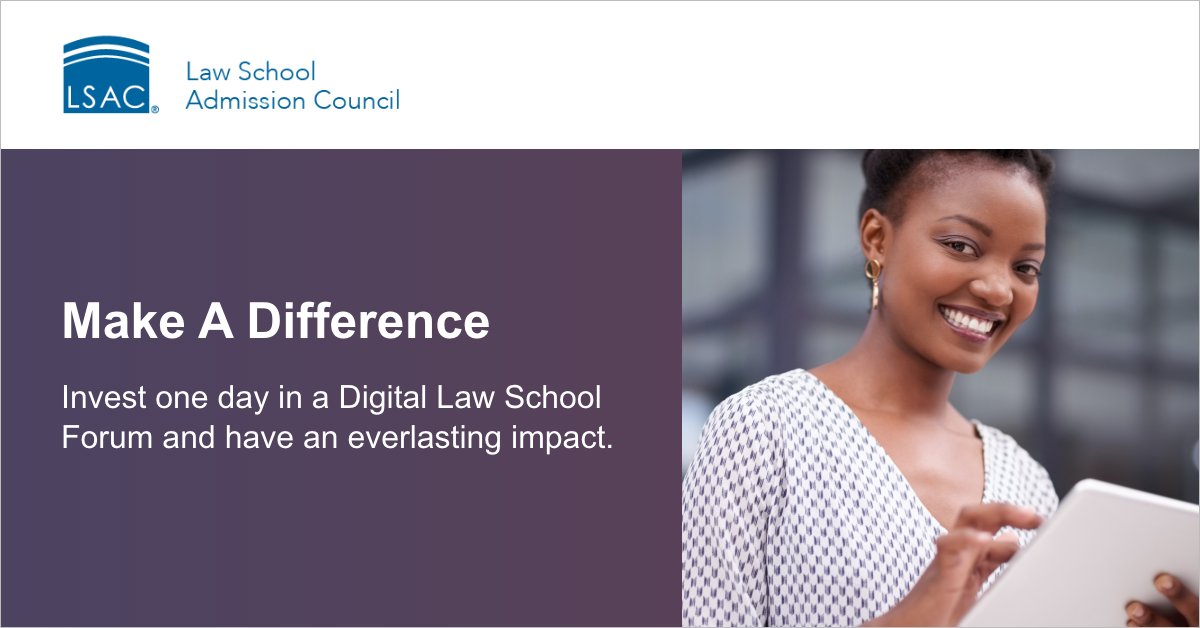 LSAC_Official's tweet image. We&apos;re excited to meet attendees at today&apos;s Digital Law School Forum! While registration is closed for today, you can still register to attend a forum during the fall.

See info on today&apos;s forum and register for future forums here: 

lsac.org/lawschoolforums
#LSACDigitalForums