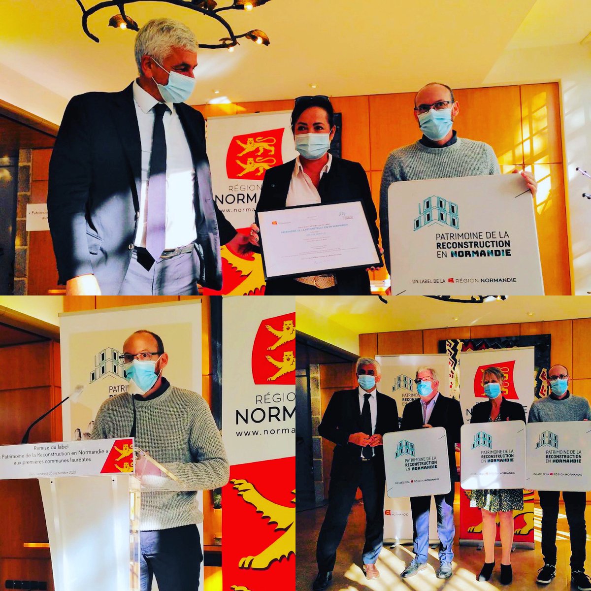 Hier, vendredi 25/09, la @villedesaintlo était représentée par Nicolas Bonabe, délégué au tourisme et au patrimoine: La ville est extrêmement fière de faire partie des 1ers lauréats(Suite> facebook.com/10856554732595…)

 #emmanuellelejeune #patrimoine #Reconstruction <a href="/RegionNormandie/">Région Normandie</a>