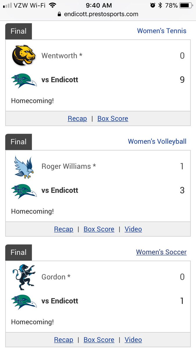 Endicott Athletics tweet media