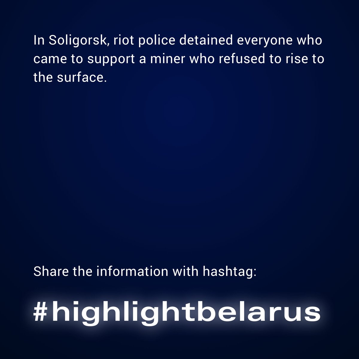 highlightbel's tweet photo. SEPTEMBER 24: Day 47. In Soligorsk, riot police detained everyone who came to support a miner who refused to rise to the surface. 
#highlightbelarus #Belarusprotests #BelarusProtest #Belarus2020  #policebrutality #belarusstrike #workersrights  #belarusriots #freebelarus https://t.co/bEhtmINGrL
