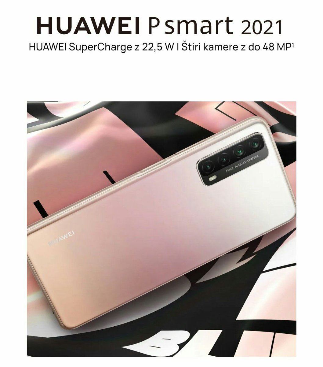techworld005's tweet photo. Huawei P Smart 2021 Launched in Austria ❤️
#Huawei First Ever Smartphone with Centred Punch Hole 📷
6.6"FHD+ Display 📲
Kirin 710A
48+8+2+2MP Rear 📷
8MP 🤳
5000mAh 🔋| 22.5W Charging
Android 10
Pricing :-
4/128GB - $229
#HuaweiPSmart #android #HarmonyOS #HuaweiWatchFit #IoT https://t.co/tHvkUvDKDD
