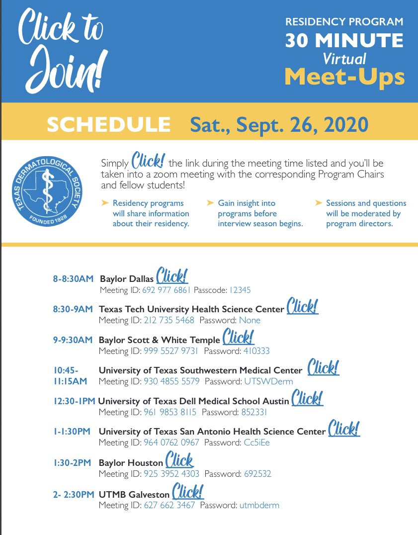 Texas Dermatological Society tweet media