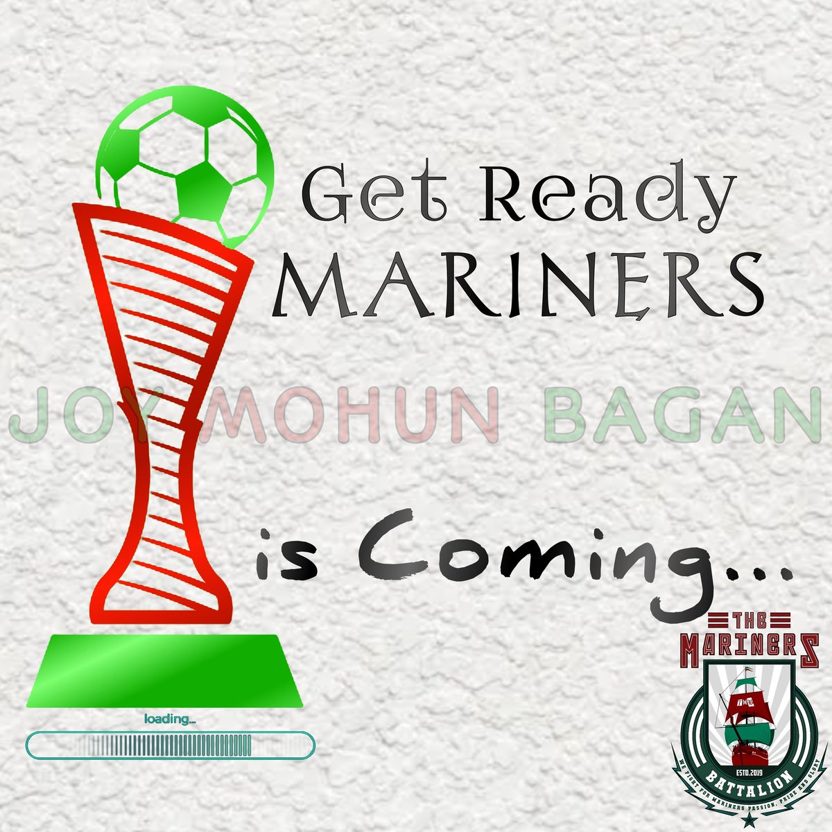 TMB_Mariners's tweet photo. On 17th October, Kolkata will again be covered with সবুজ-মেরুন colors as I-League 2019-20 trophy will be handed over to Mohun Bagan.

We all are waiting for that auspicious moment 💚❤️

#17thOctober
#ABigDayForMohunBagan
#WaitingForThatMoment 
#JoyMohunBagan
#TheMarinersBattalion https://t.co/MtVGwOUhev