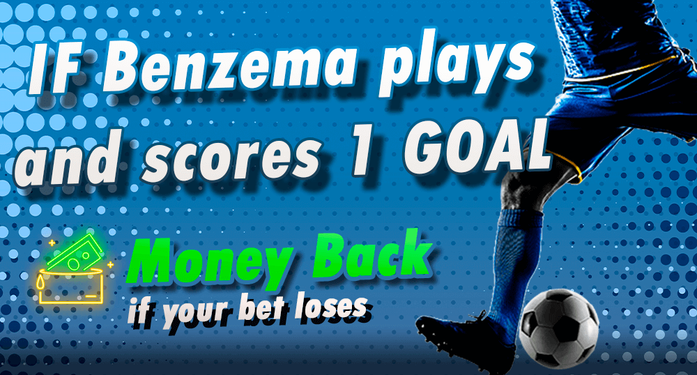 pitibet's tweet photo. Saturday football #moneyback Promo! 🎁😍

Match: #LaLiga  🟢#BETRMA⚪️
If #Benzema plays and score 1 Goal, Get your #cashback up to $20 if your bet loses in that match.

Enjoy more Moneyback Promotions with https://t.co/O3exjchIh0 https://t.co/uEvTWW7m3o