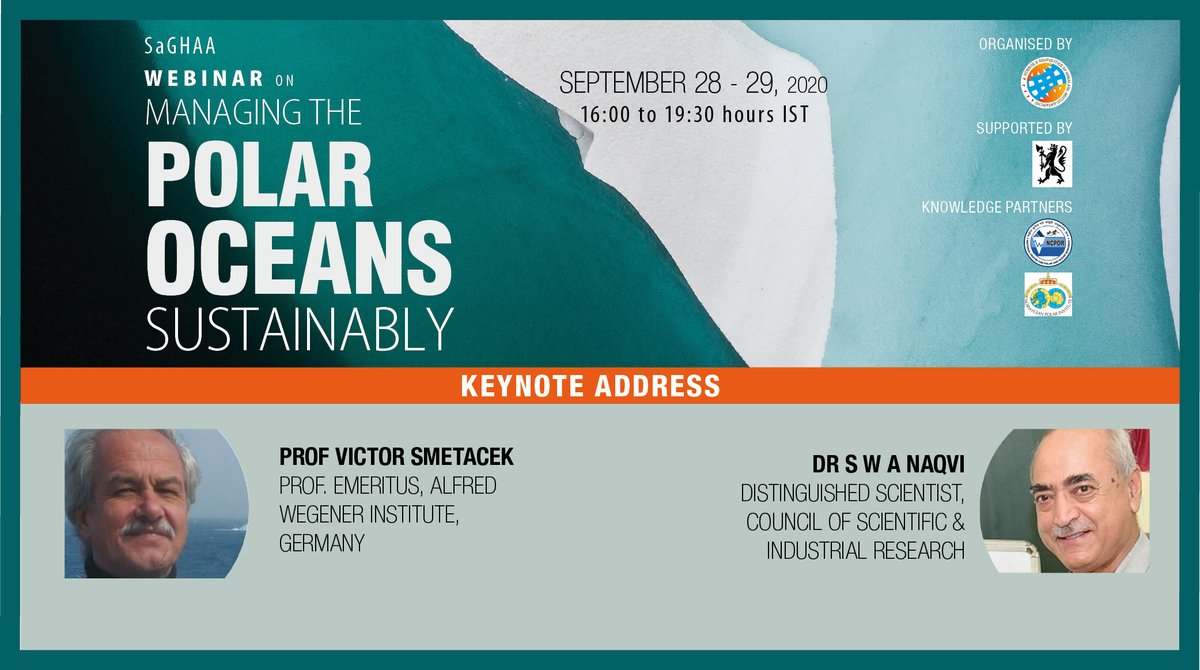 Join us on 28-29 September for a discussion on Managing Polar Oceans Sustainably. 

Register at saghaa.org. 

Time 4 pm -7:30 pm IST

@sameerguduru @BajajPushp @Harpoonleader @Sa_GHAA
#sustainability #maritimejurisprudence #Blueeconomy #cleanoceans #healthyoceans
