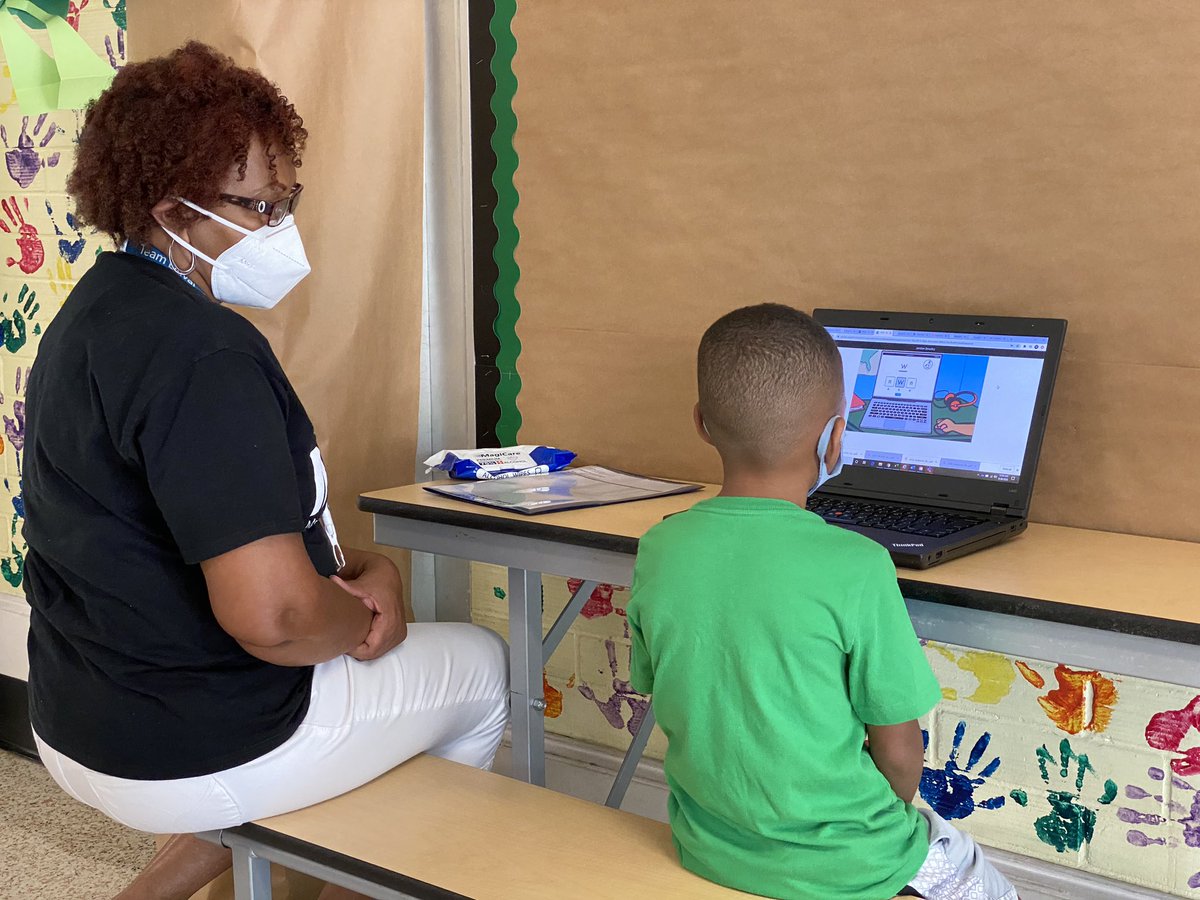 Team MLK is up and at it! Virtual students are completing FLKRS assessments with Ms. Telfair, our reading interventionist on this beautiful Saturday morning! #themlkway #teammlk #iammlk