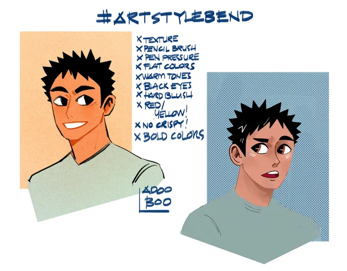finally did the #artstylebend challenge with my beloved iwaizumi !  thank you for the replies!!!
#Haikyuu #iwaizumihajime 