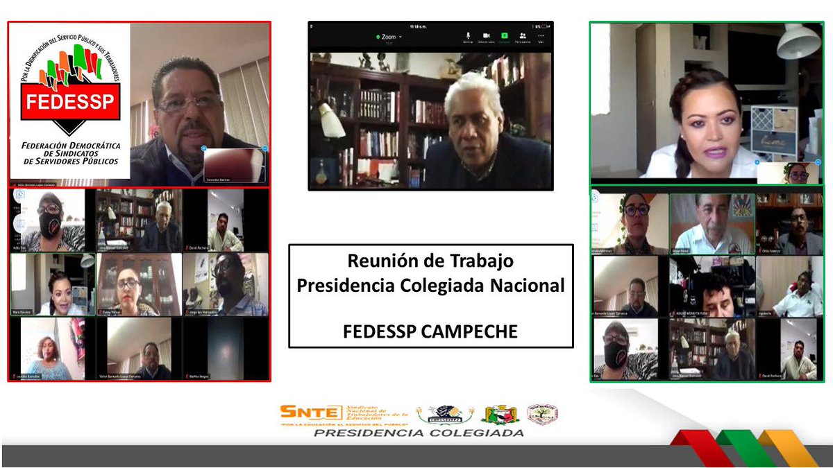 La Presidencia Colegiada Nacional de la @FEDESSP  en coordinación con la Presidencia Colegiada de <a href="/FedesspCampeche/">FedesspCampeche</a> llevan a cabo una productiva Reunión de Trabajo con los dirigentes de los Sindicatos integrantes de la Federación en el Estado.
#Únete
#BuenFinDeSemana <a href="/valenzo14/">Otilio Valenzo Romero</a>