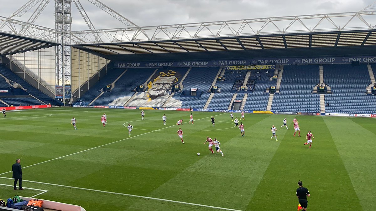 ChrisPrice316's tweet photo. First game on the pitch side mic @pnefc vs @stokecity fair to say that the fans are loving me so far 😂 #WhoRYa https://t.co/kc6kw3Qijy