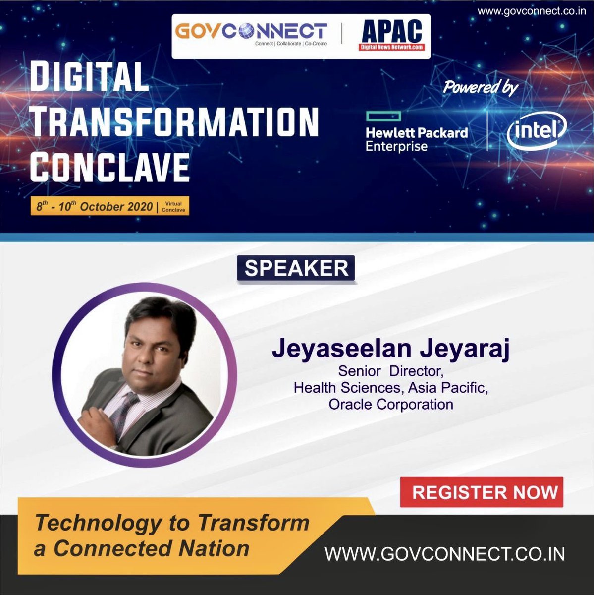 jeyaseelanj's tweet photo. #GovConnect #DigitalTransformationConclave @Apacnewsnetwork https://t.co/VUYqiyZBbh