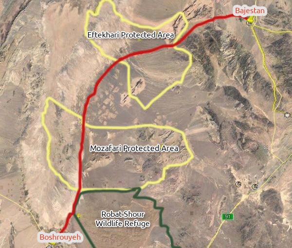IranianCheetah's tweet photo. A new road planned to cross one of the most critical cheetah corridors. this is the only corridor that connects northern and southern populations in Iran. We warned the Department of Environment about this potentially deadly road.
Read more:
https://t.co/Kx6LzSH3u0 https://t.co/QLUz3UbaIS