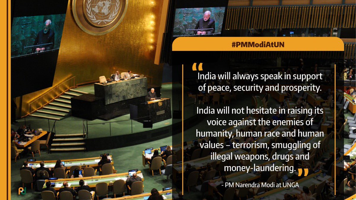 MEAIndia's tweet image. India always speak for peace, security and prosperity.

#PMModiAtUN