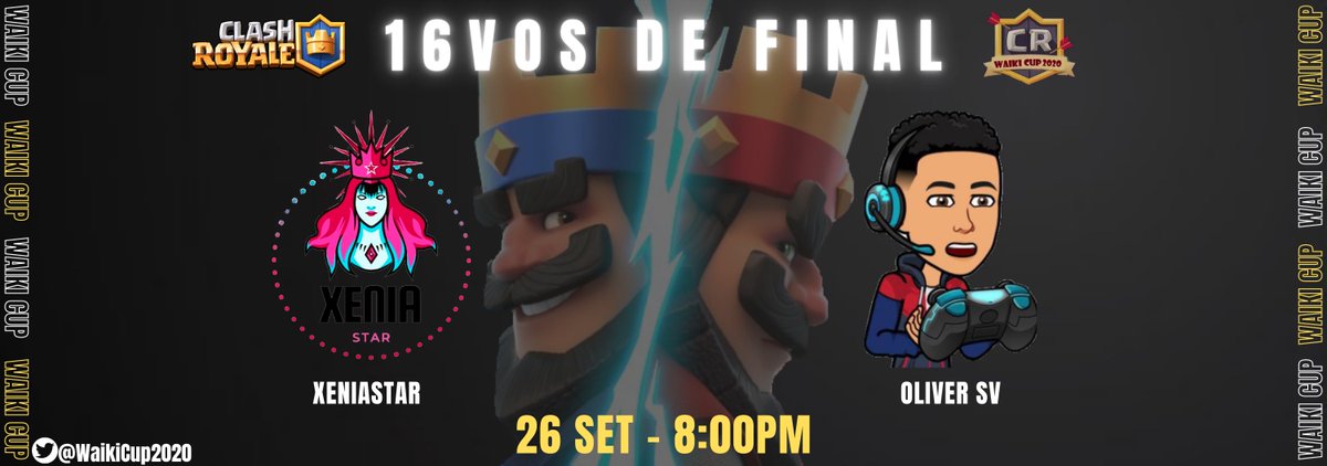 WaikiCup's tweet photo. 3ra jornada de #16vos de final del #CasterEdition de la #WaikiCup2020 🏆
Quienes se llevaran la victoria?
#WaikiCup #Torneo #ClashRoyale https://t.co/pBHypj5tIL