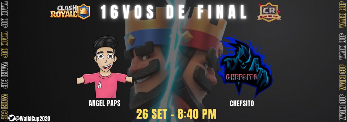 WaikiCup's tweet photo. 3ra jornada de #16vos de final del #CasterEdition de la #WaikiCup2020 🏆
Quienes se llevaran la victoria?
#WaikiCup #Torneo #ClashRoyale https://t.co/pBHypj5tIL