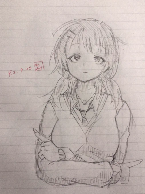 アナログの落書きばかりですみません
#絵描きさんと繋がりたい #今日の春江さん 