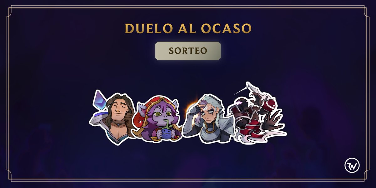 PandaZenseitv's tweet photo. Gentee! Con el evento de #DueloAlOcaso de @RuneterraWorld  finalizado vienen los SORTEOS🎁!! A pesar de ser el equipo perdedor (el bien solo gana en las pelis) tenemos un par de emoticonos para sortear gracias al apoyo de @RuneterraES !! 🎉

🔁 RT
❤️ Like

Finaliza el 30/09 https://t.co/Xuo5EIbyFV