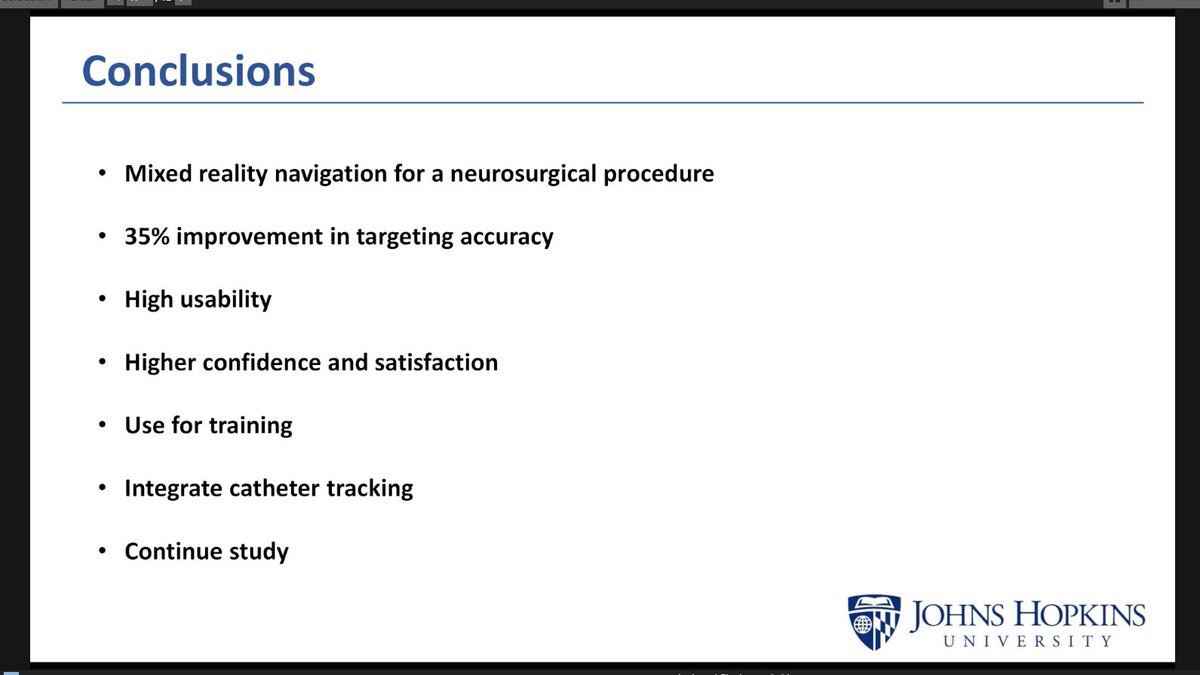 20/ AR for training is going to have a lot of applications, especially in the medical context where they saw a 35% improvement in target accuracy. Before they were getting a 33% miss rate in ventriculostomy procedures.