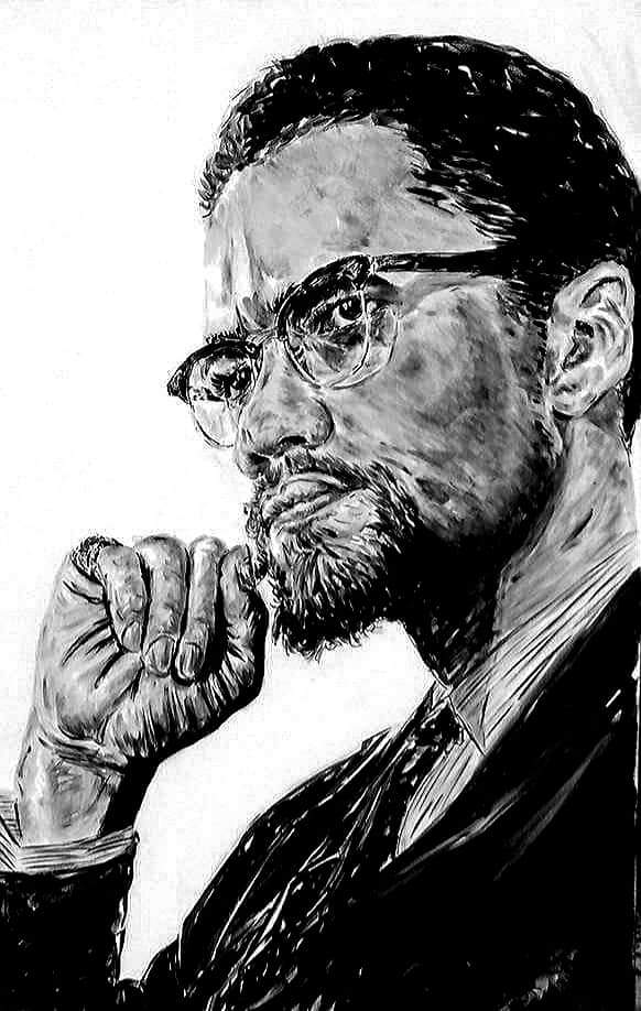 ARTISTPATRICKS1's tweet photo. @MalcolmXLegacy " El Hajj Malik Shabazz " 36 x  48 Acrylic on Canvas Washington DC Visual Artist Patrick Smith Patricksmith578@gmail.com https://t.co/f7zLxjBe3i