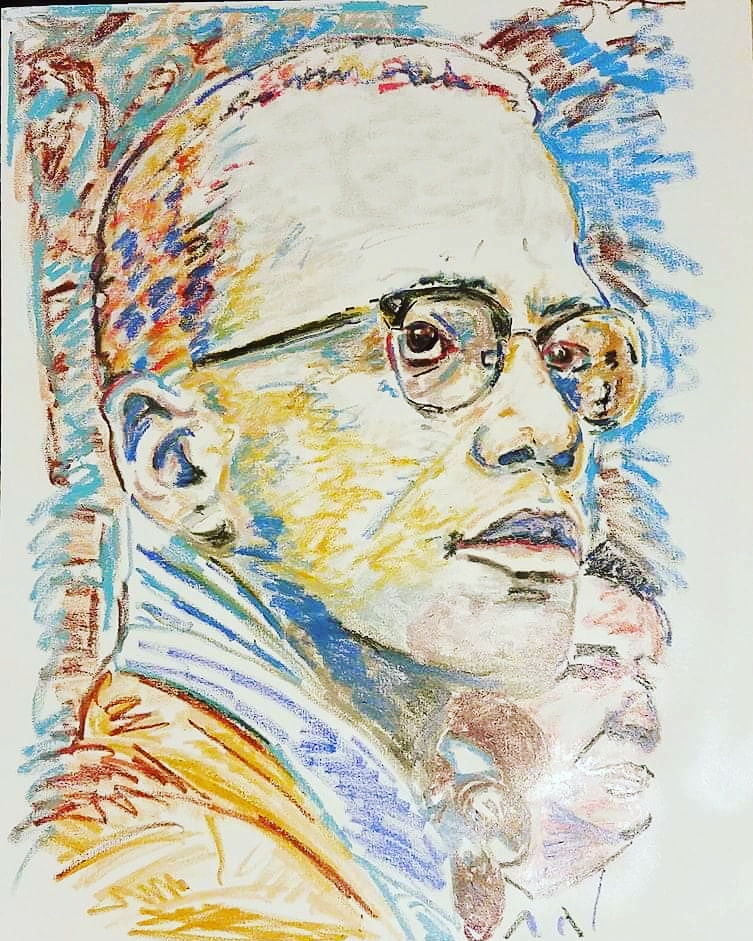 ARTISTPATRICKS1's tweet photo. @MalcolmXLegacy " El Hajj Malik Shabazz " 36 x  48 Acrylic on Canvas Washington DC Visual Artist Patrick Smith Patricksmith578@gmail.com https://t.co/f7zLxjBe3i