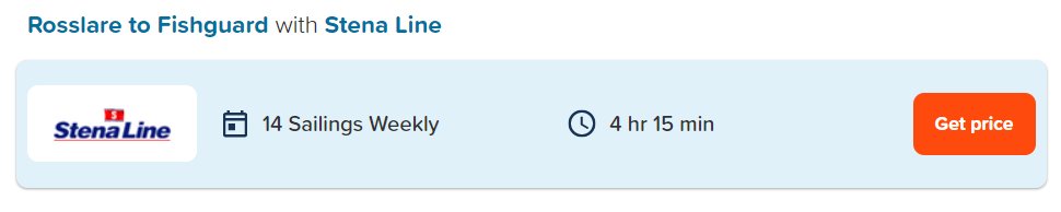 But what about Rosslare-Europort?Yes, it is the only other Irish port involved in the landbridge, but its sailing times are not as frequent and it takes slightly longer to get to Fishguard and Pembroke.Remember, the frequency of sailings is often driven by demand.5/