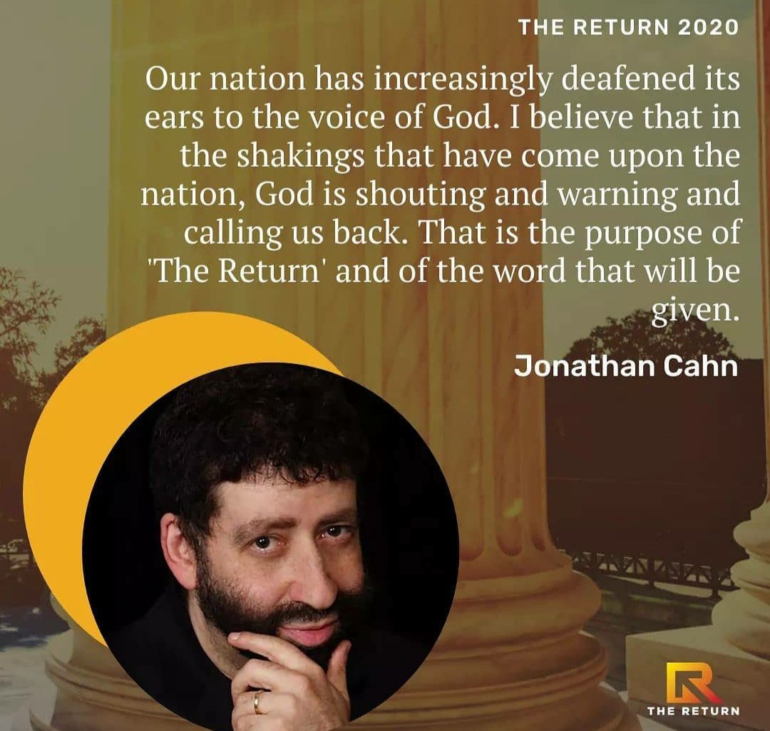 Letters4theLord's tweet image. Thereturn.org 
#NationalDayOfPrayerAndRepentance 
✝️✝️🙏🙌🎶
#ComeToJesus #ReturnToChrist #timeisnow #GodisCalling
Don't miss @Jonathan_Cahn
#prophetic #WarningToAmerica 
Tune in to #livestreaming