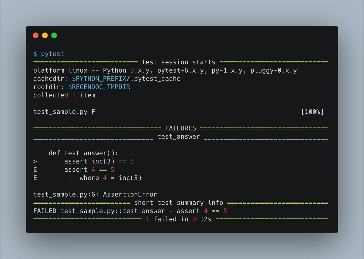 pytest — For testing my codeI do a lot of TDD, so pytest is always there with me. It's very simple to get started with it. At the same time, it's very robust, extensible, and so far, I've found everything I ever needed right there.Site:  https://docs.pytest.org/en/stable/ 