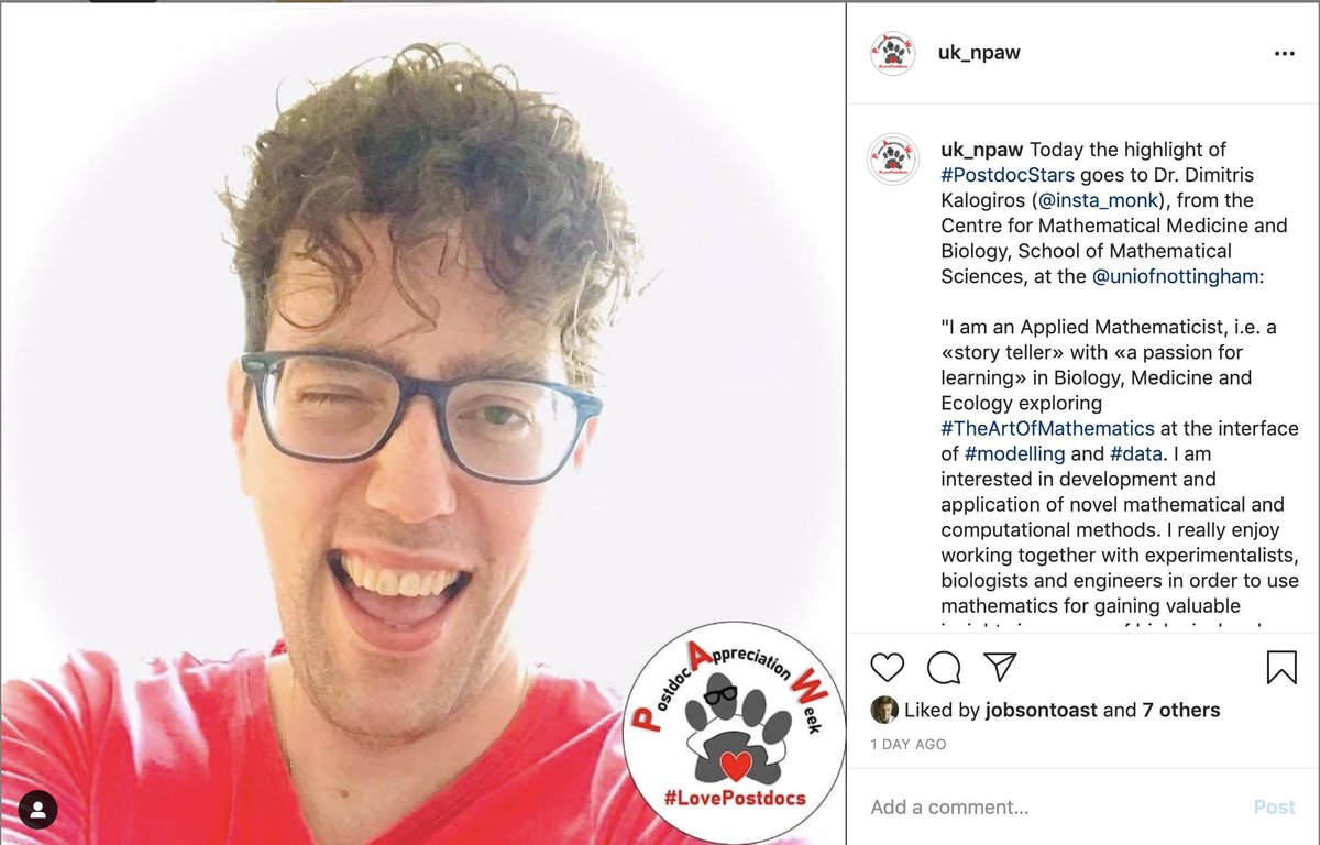 UK_NPAW's tweet photo. Today's #PostdocStars features Dimitris @dkalogiros from @UniofNottingham! Check out what he does at work and beyond! #LovePostdocs #NPAW2020 #sciart https://t.co/DfK9Rw17oD