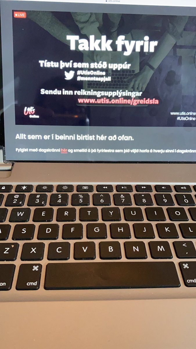 Takk fyrir mig - fullt af frábæru efni - hlakka til að vinna með það! #UtisOnline