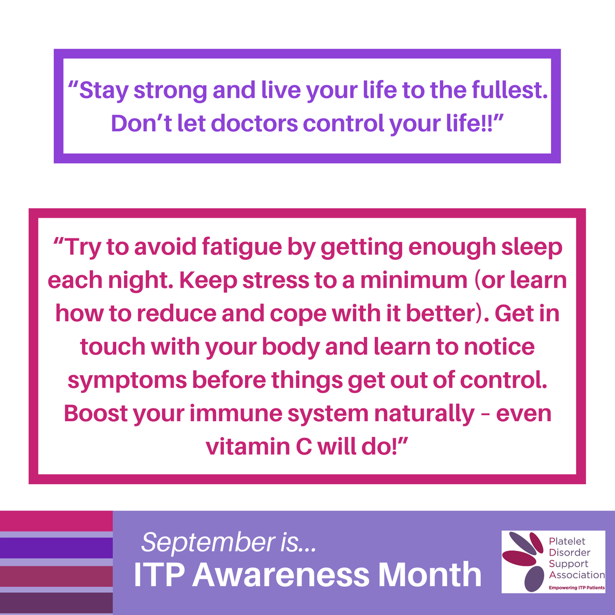 PDSA_ITP's tweet photo. It’s the last weekend of Awareness Month, but that doesn’t mean we slow down in our fight to make the world #ITPaware! Our Discussion Groups are a great way to keep the conversation going #aboutITP – https://t.co/CGhWOuB7wQ.
Like, share, and make the world #ITPaware! https://t.co/5t1P2URWZk