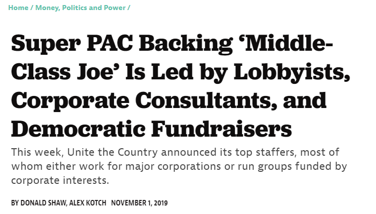 the institutional form has been normalized and shamelessly purchases our nominal representatives.Joe Biden is owned and operated by Comcast, Goldman Sachs, Aetna and other malefactors invested in the current Les Misérables status quo. We can't pretend otherwise.(8/