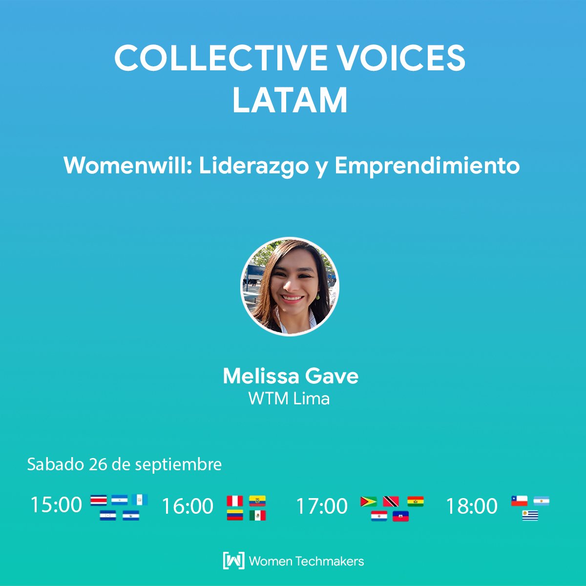 wtmcix's tweet photo. ¡Hoy empieza  Collective Voices Latam! 

Nos hemos unido como WTM Ambassadors para realizar el Collective Voices LATAM, únete aquí:

▶️ https://t.co/PJIODycjTX

¡No te lo pierdas! 👩‍
#WTMvoices #WTMLatam https://t.co/pax4zDt4Gf
