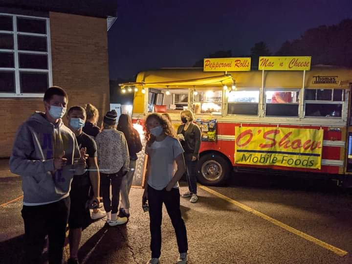GCASDK12's tweet photo. GCHS students kicked off the Homecoming week with an outdoor movie night.  Shrek, O’ Show Food Truck, and Yumberries made for a wonderful evening under the stars.  

Next week is spirit week at GCHS, the Homecoming King and Queen will be announced at the Friday, football game. https://t.co/m3qilQtB4z