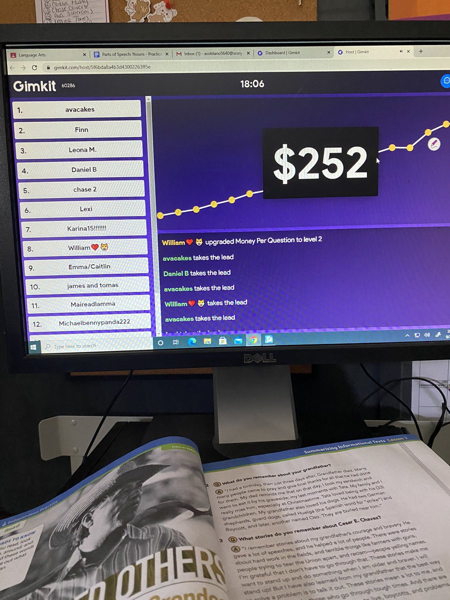 MissSoldano's tweet photo. Review with @gimkit in 5th grade! My fifth grade friends loved studying this way—it was fun and engaging because it felt like a video game, but it was quiet and repetitive and self-correcting (perfect for social studies review) 🎮 https://t.co/Of9Q2jrOPG