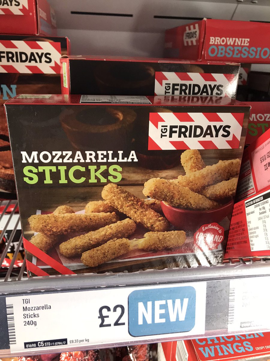 All_Things_New_'s tweet photo. Swipe for all the TGI Fridays food thatโs now in Iceland! ๐ @TGIFridaysUK #tgifridays #chicken #chillibeef #fries #bacon #cheese #skins #wings #chickenwings #onionrings #mozerrella #wellthisisnew https://t.co/1itIZTSbnw