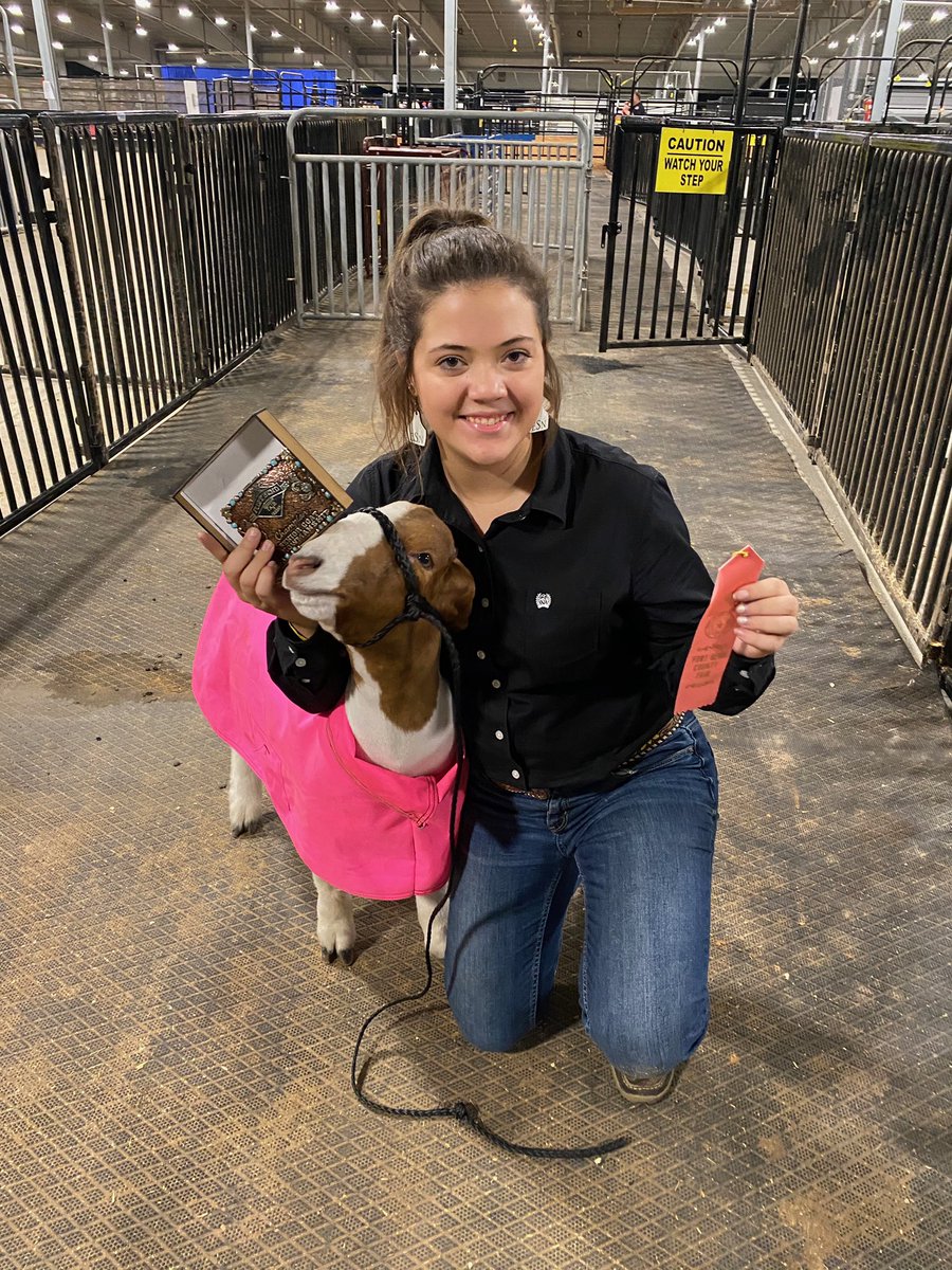 Congratulations to Elise Stovall for receiving FTBCF Goat Showmanship Champion! Hard work pays off! 🏆