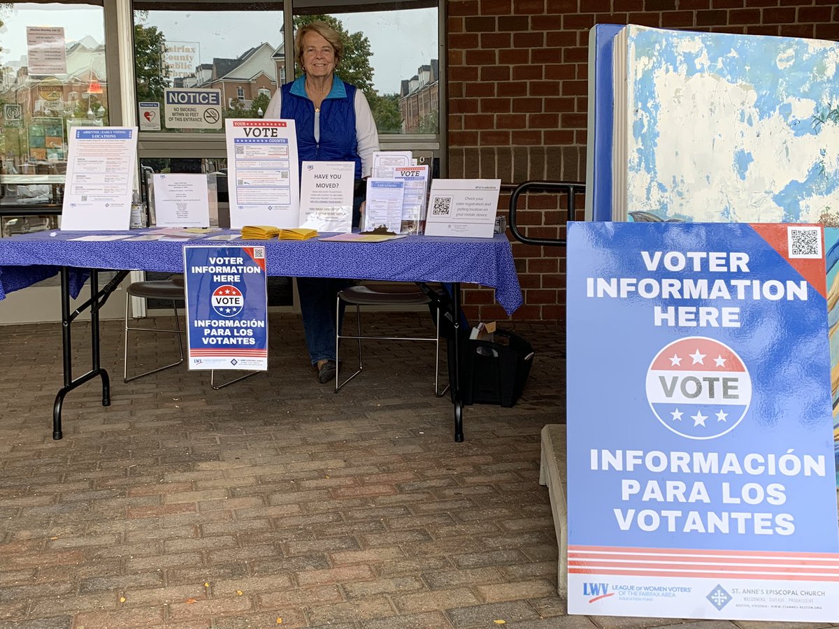 Do you have a plan to vote? We are staffing voter service tables throughout Fairfax County. Come visit us at <a href="/HerndonLibrary/">Herndon Library</a> #vote