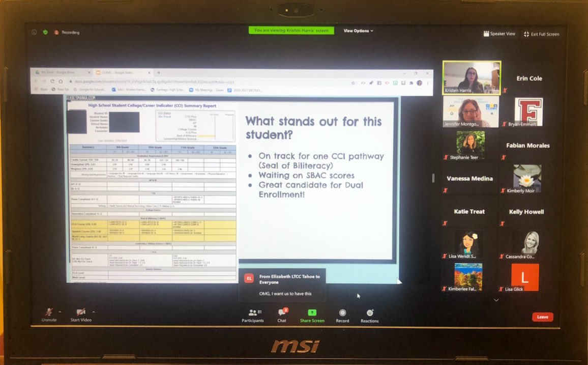 👩🏽‍💻 Shout out to <a href="/jmontgomery650/">Jennifer Montgomery</a> and @SHSSharkHarris for presenting at <a href="/CADualEnroll/">CCEMC | CA Coalition of Early and Middle Colleges</a> VIRTUAL conference! 
💻 Their session was the second highest attended behind <a href="/CalCommColleges/">California Community Colleges</a>!
🏫 Great job representing <a href="/CNUSD/">Corona-Norco USD</a> !