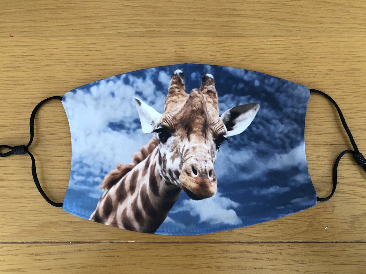 classfacemasks's tweet photo. Our #giraffe face masks looks the biz in the flesh. Available from https://t.co/X7jCFP6ISI #facemasks #facemasksforsale #SaturdayVibes #SaturdayMotivation #GiraffeMask https://t.co/KuIpgSKxgO