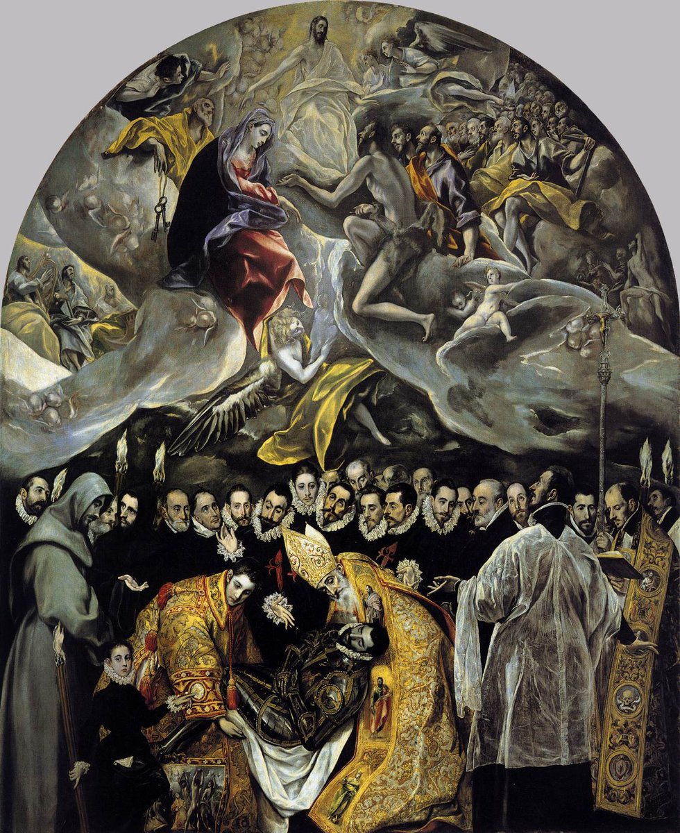 The Burial of the Count of Orgaz, 1587 wikiart.org/en/el-greco/th… #elgreco #greekart