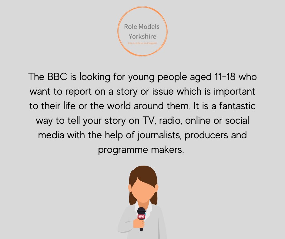 RoleModelsYorks's tweet image. This is a great opportunity for young people to enter in a BBC competition where you can share your experiences and tell your story! 
Link is here for more information: bbc.co.uk/youngreporterc…
Entry form: bbc.co.uk/send/u52647551